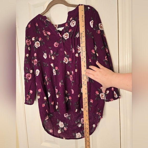 NWOT fun2fun High/Low Pleated 3/4 Length Sleeve Top Size XS - Picture 6 of 11